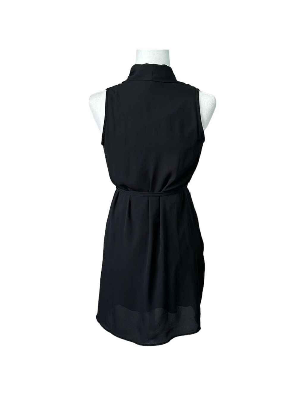 Aqua Bloomingdale's Faux Wrap Mini Dress Black Size XS - Picture 4 of 13